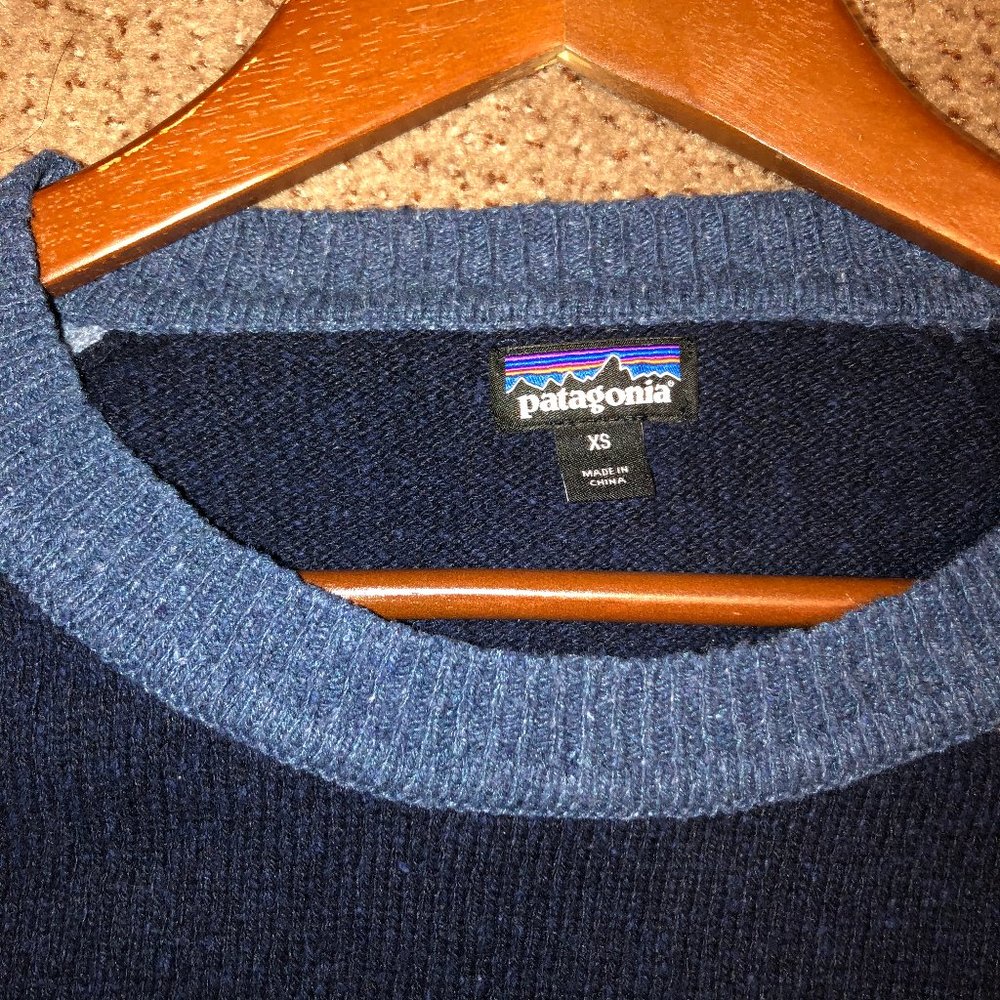 Patagonia Loislee Crew Sweater Navy Blue XS - Picture 3 of 4